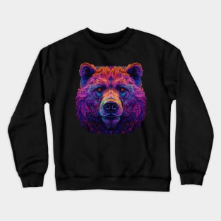 Neon Floral Bear Crewneck Sweatshirt